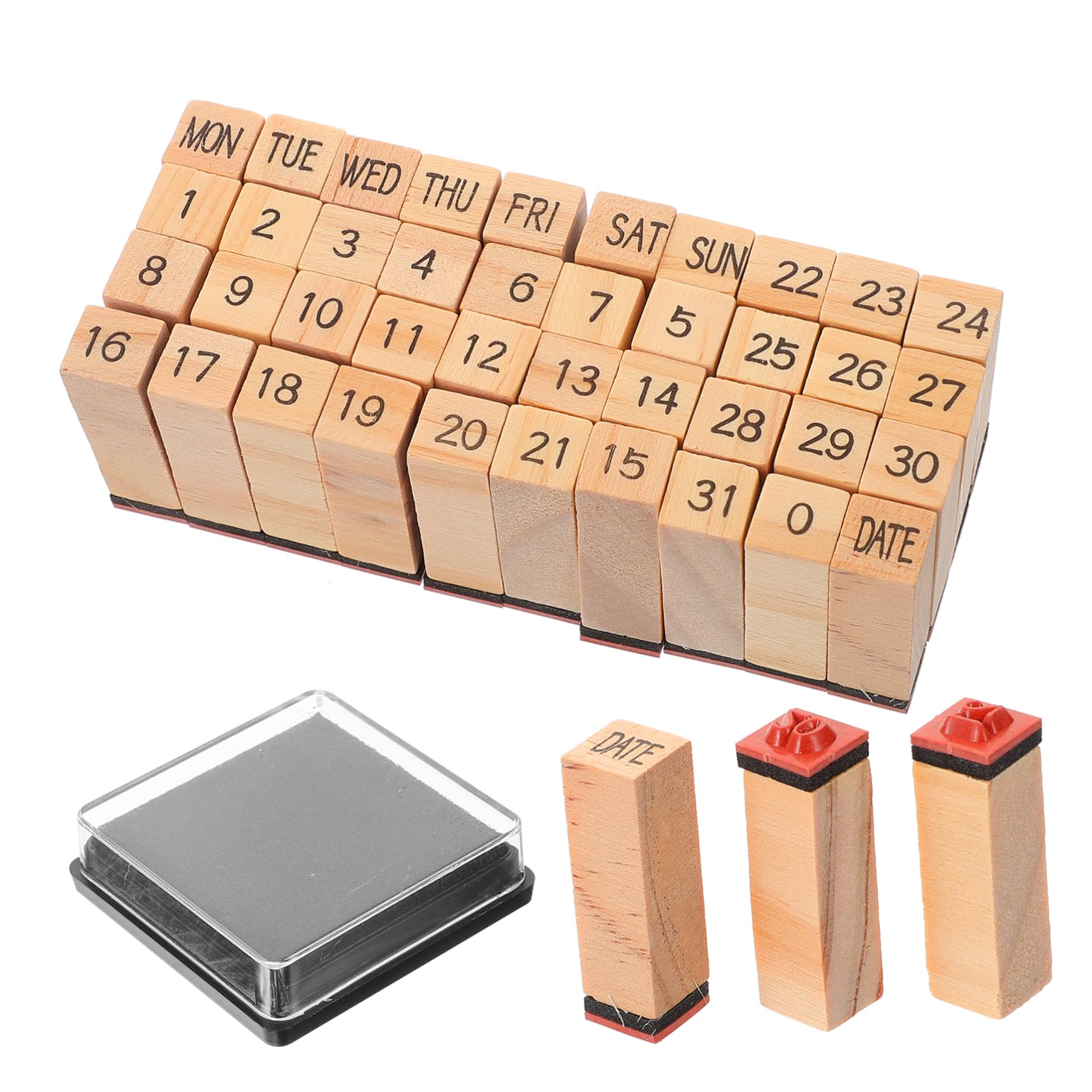COHEALI 5sätze Holz-stempel Für Scrapbooking Wochenzahlen Monatsbuchstaben Und Holzstempel Für Kreative Bastelprojekte Teiliges Für Tagebuchgestaltung Und Kartenherstellung