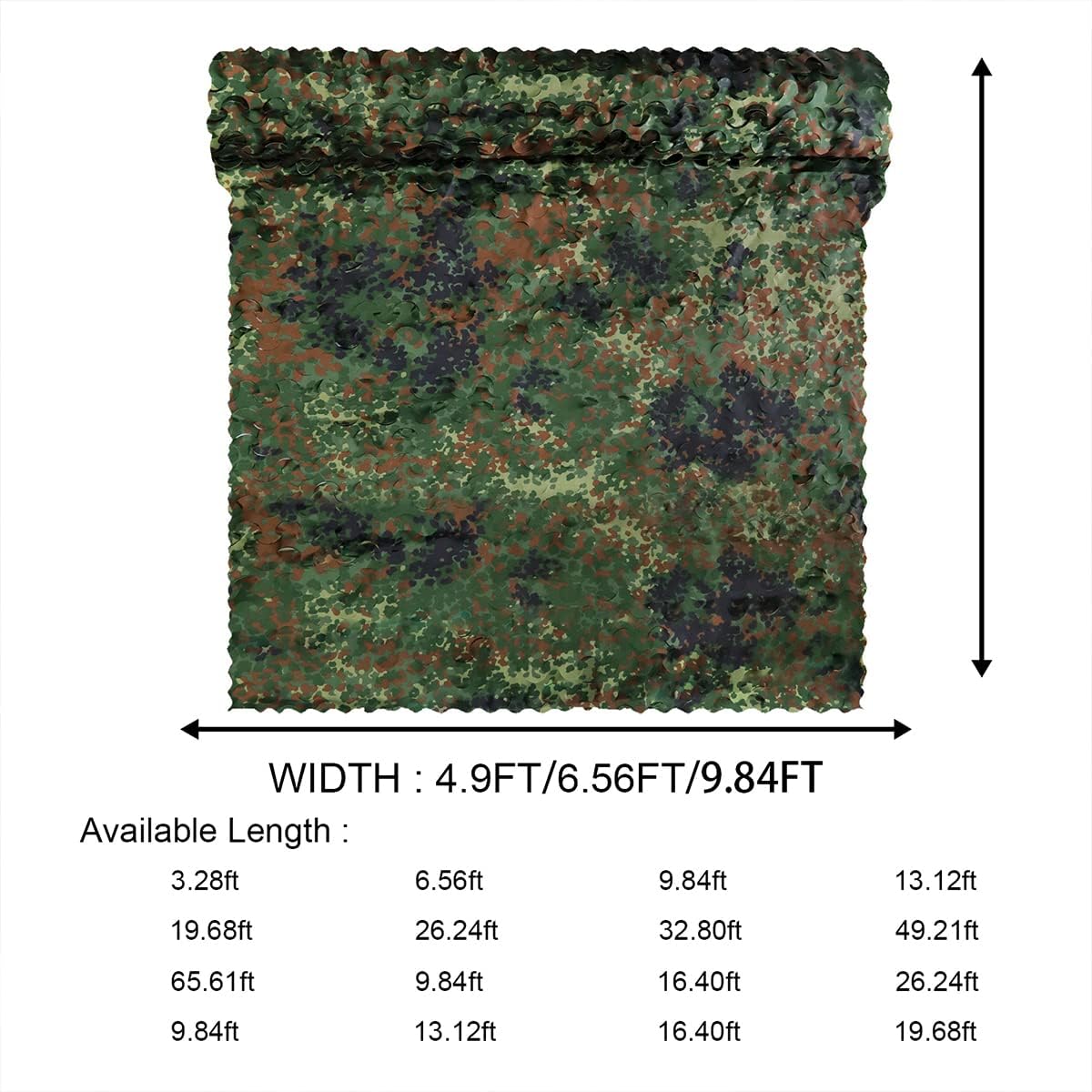 WINWAY Camo Netting Camouflage Net Bulk Roll Sunshade Mesh Net for Hunting Shooting Military Theme Party Decoration