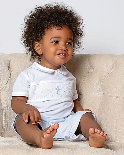 Miniatura 5 de Carriage Boutique Traje Bobbie cruzado fruncido a mano Trajes de bautizo para niños Trajes de bautismo para niños Diseñado en Estados Unidos