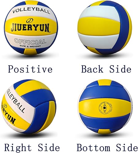 Miniatura 4 de Volleyball, Waterproof Indoor Outdoor Volleyball for Beach Game Gym Training (Official Size 5) 2-Blanco, rojo y azul,Blanco, rojo y azul,BLANCO ROJO