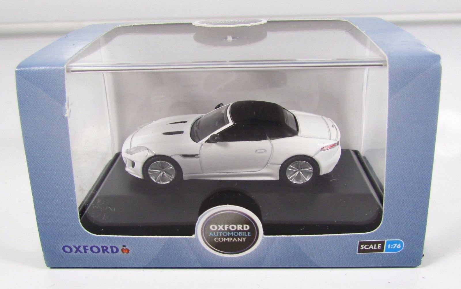 oxford jaguar F type polaris white car 1.76 scale diecast model