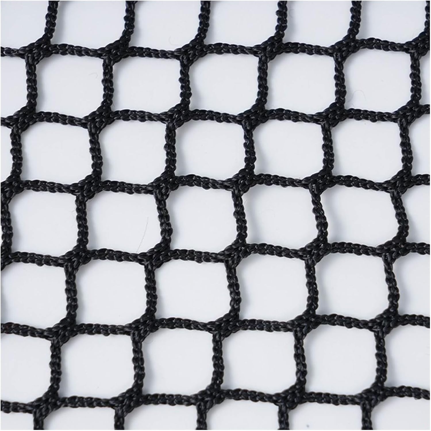 Black Knotless Rope Net Portable Cat Fall Prevention Netting Balcony and Staircase Safety Netting for Football Pitches 1x4m(3.3x13.1ft)