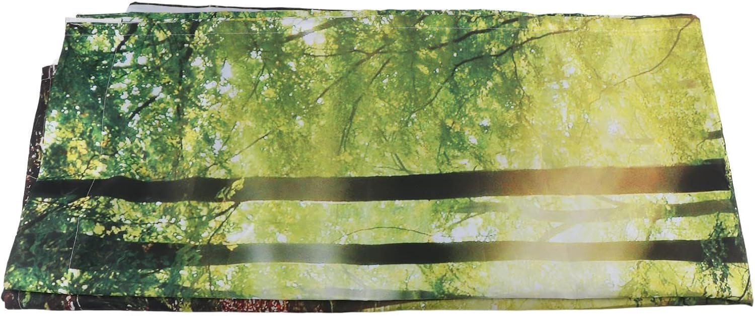 JEOZBM Curtains, Forests Sunlight Window Curtain Panels Set, Green Tree Polyester Window Curtain for Bedroom Living Room Balcony (170 * 200cm-green)