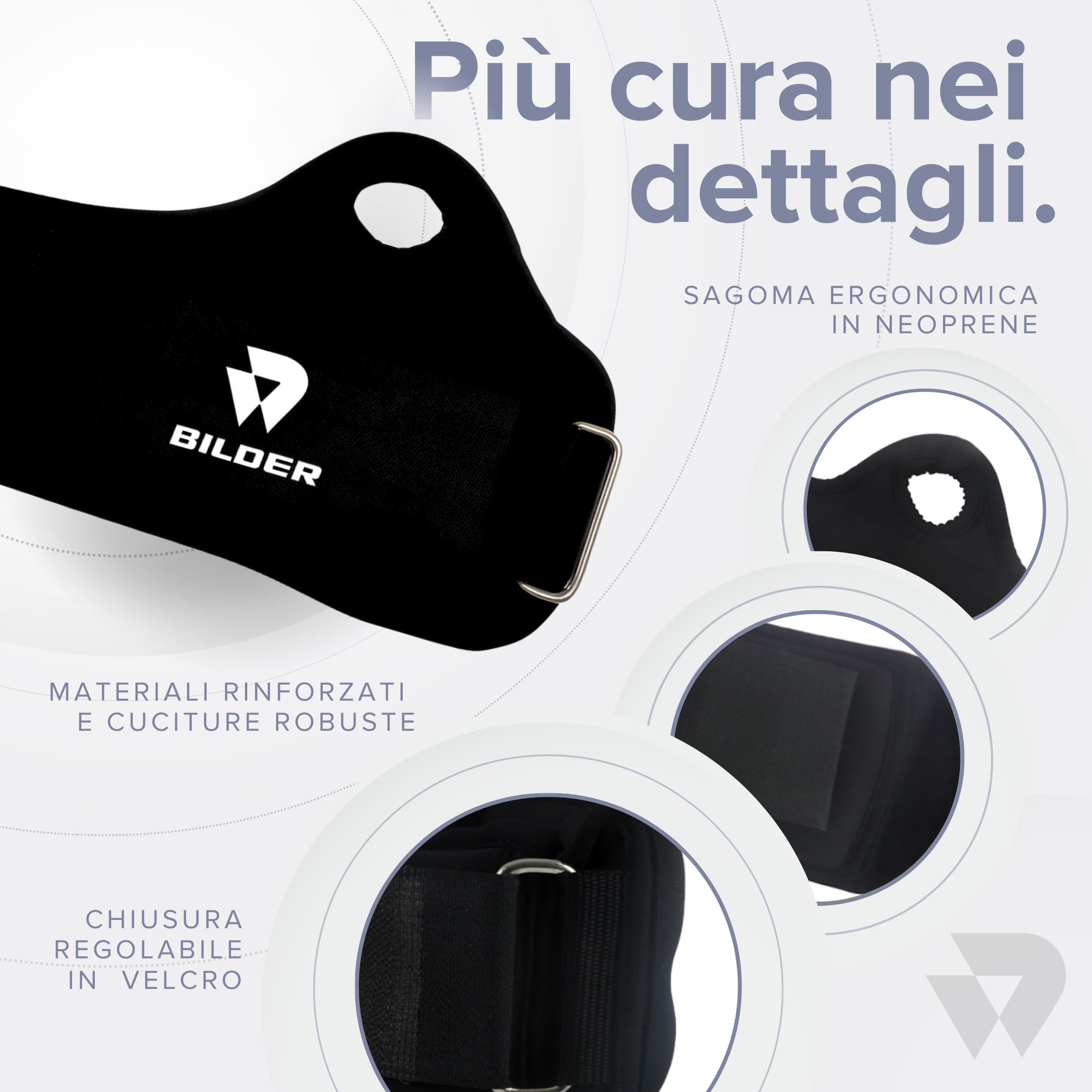 BILDER - 2 Polsini Palestra con Foro per Pollice e Chiusura Regolabile - Polsiere Pesi Palestra in Tessuto Tecnico per Allenamento a Casa e Fuori, Adatti ad Allenamento Cardio e Funzionale