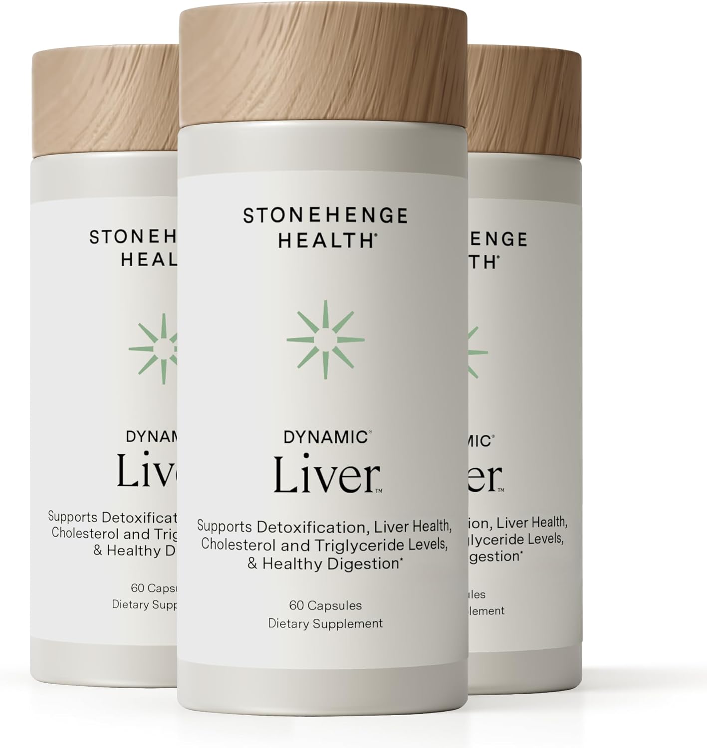 Stonehenge Health Dynamic Liver – Siliphos Milk Thistle Formula – Liver Support & Antioxidant Support, Gut-Liver Axis, Selenium, Zinc, Vitamin E, Ginger, Beetroot Extract Non-GMO, 60 Veg Caps (3 Pack)