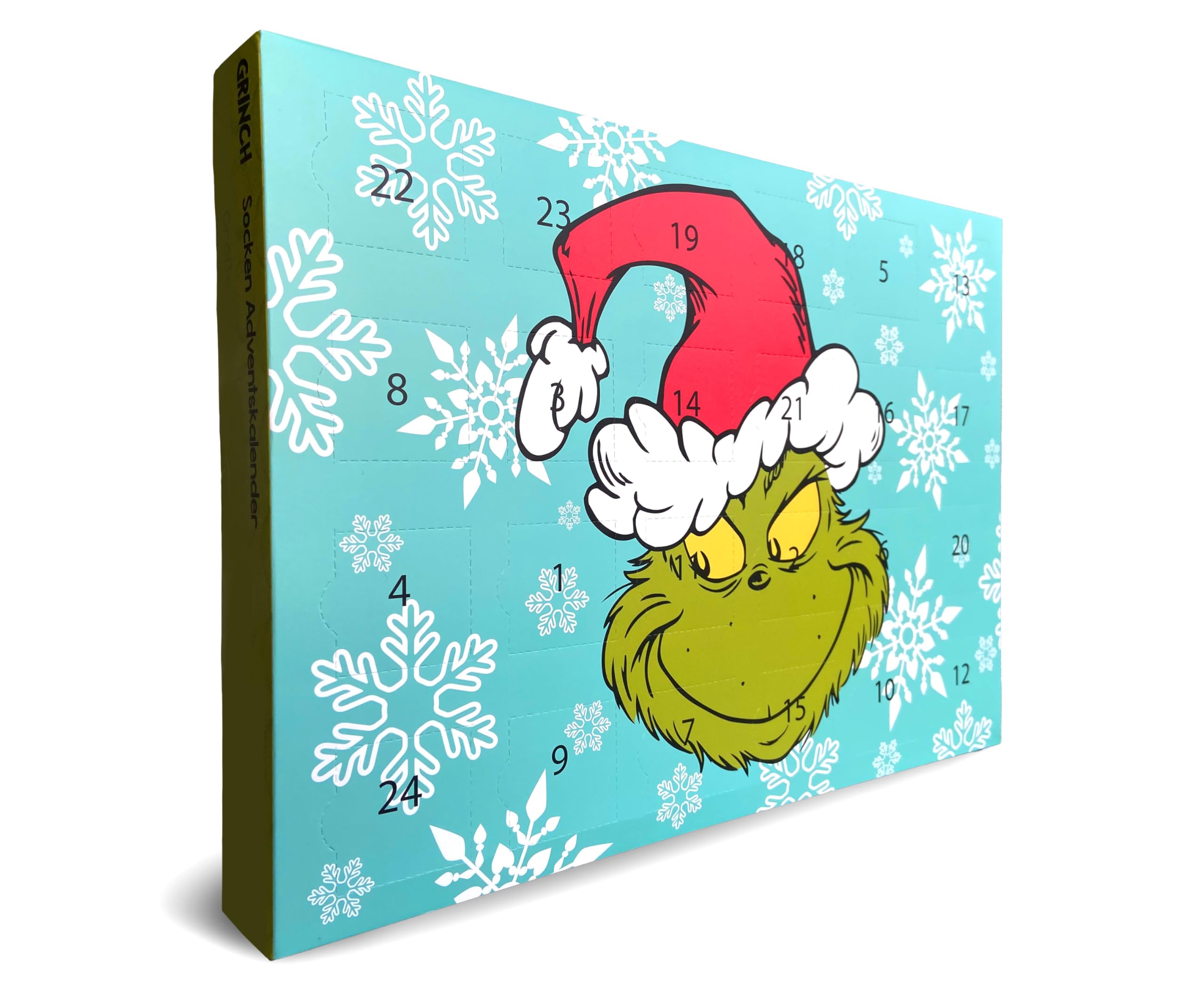 GRINCH® Adventskalender mit Socken – 12 Paar Premium Sneaker- & Socken für Damen und Herren (39-42) Fashion