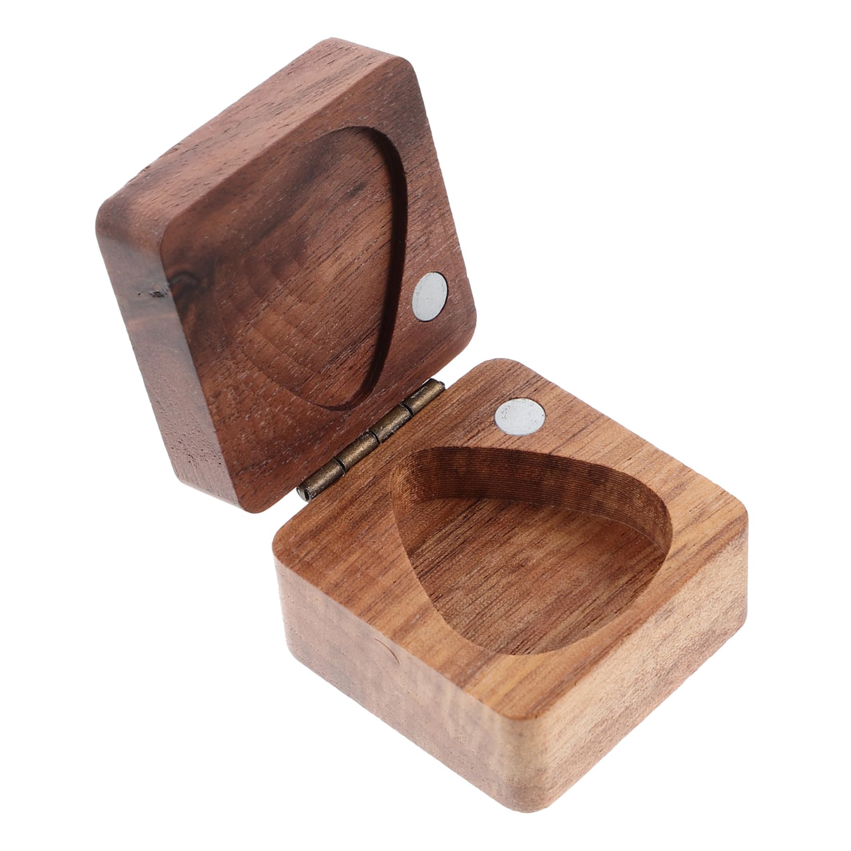 NULYLU Wooden Guitar Pick Case Durable Ukulele Pick Holder Elegant Box Present for Guitarists Musicians Protects From Scratches Damage
