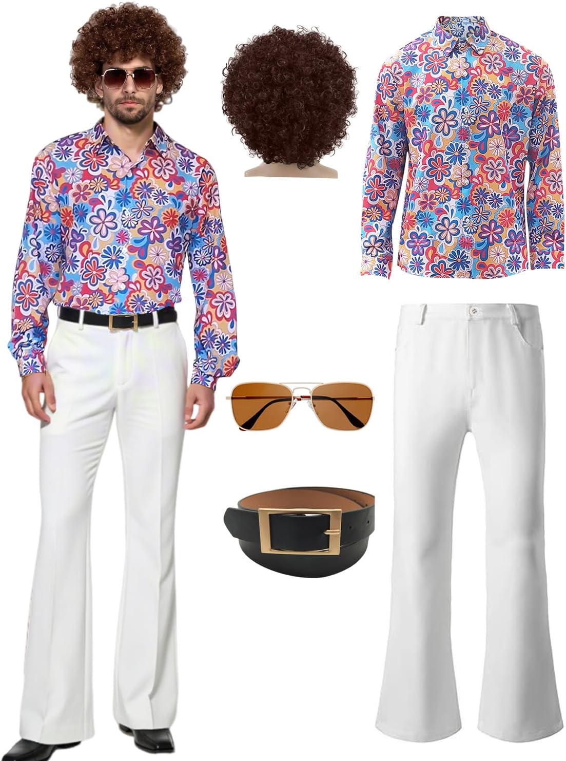 Tenue Des Années 80 Pour Homme, Chemise Et Pantalon évasé