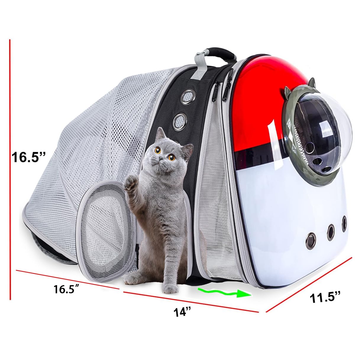 Zaino per gatti adatto per animali domestici fino a 9 kg, per viaggi ed escursioni all'aperto