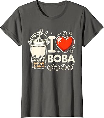 I Love Boba Bubble Tea Kawaii Boba Tea T-Shirt