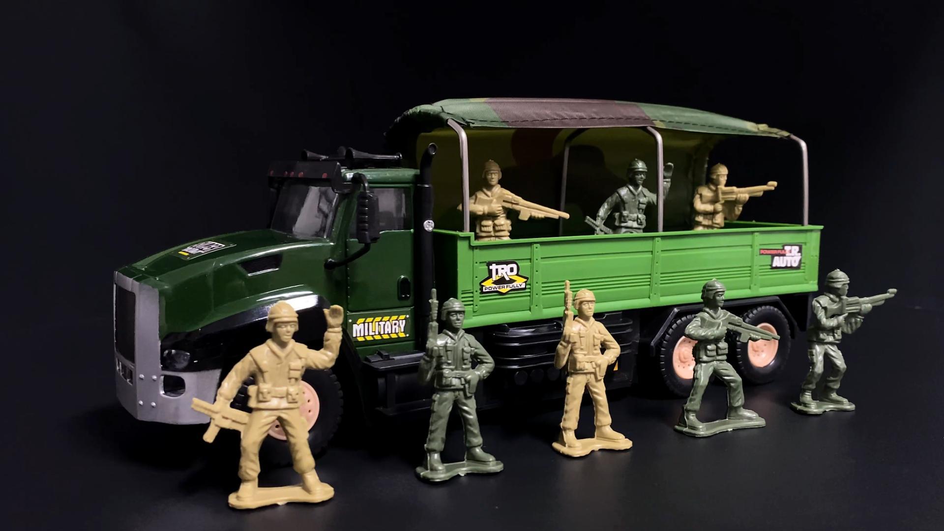 TECHNOK 13-inch Military Truck Toy - Army Emergency Vehicle, Big Wheels, Openable Doors - View #5