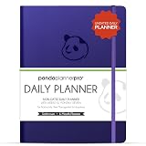 Panda Planner Pro A4 - Agenda diaria 2026 – Agenda sin fecha de 6 meses con horario por hora, diseño grande de 8.5 x 11 pulgadas, lista de tareas, diario diario, planificador de objetivos, rastreador