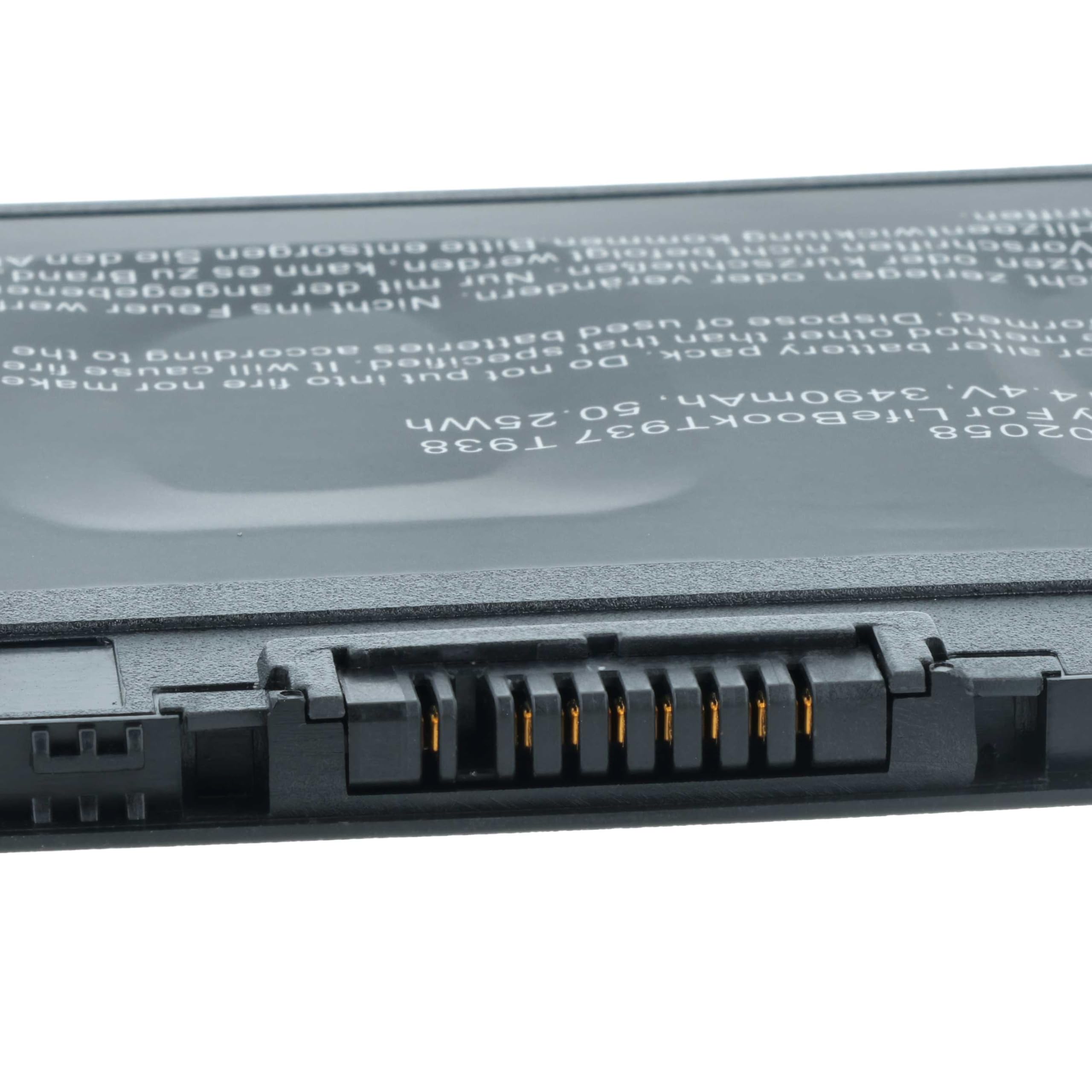 vhbw 1x batería reemplaza Fujitsu 34053269, 34061271, 34076858, 34068253, 34074674 para Notebook (3490 mAh, 14,4 V, Li-Ion)