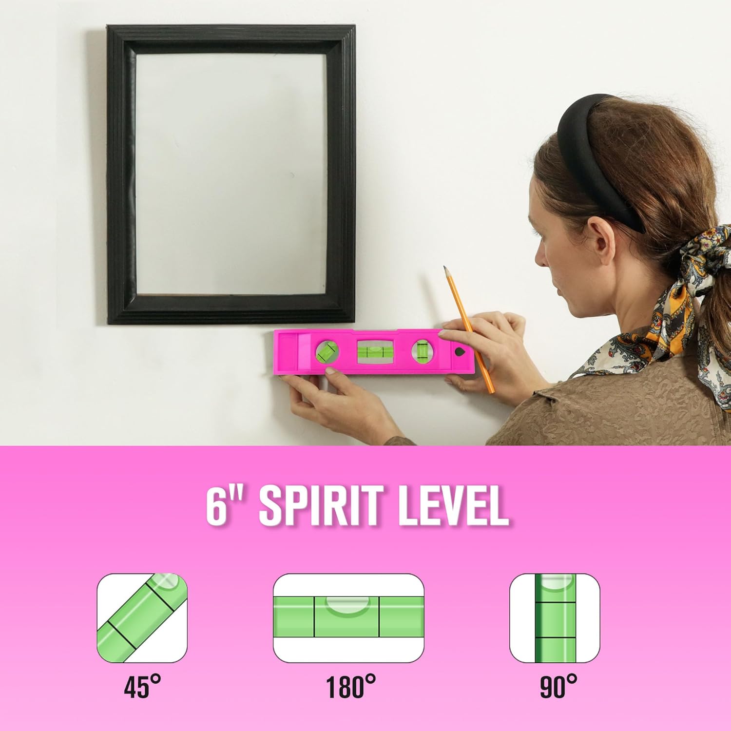 SOLUDE Pink Tool Set,206-Piece Home Tool Kit for Women Girls Ladies,Basic Household Toolkits for New Apartment Garage Office College Dorm & DIY Projects