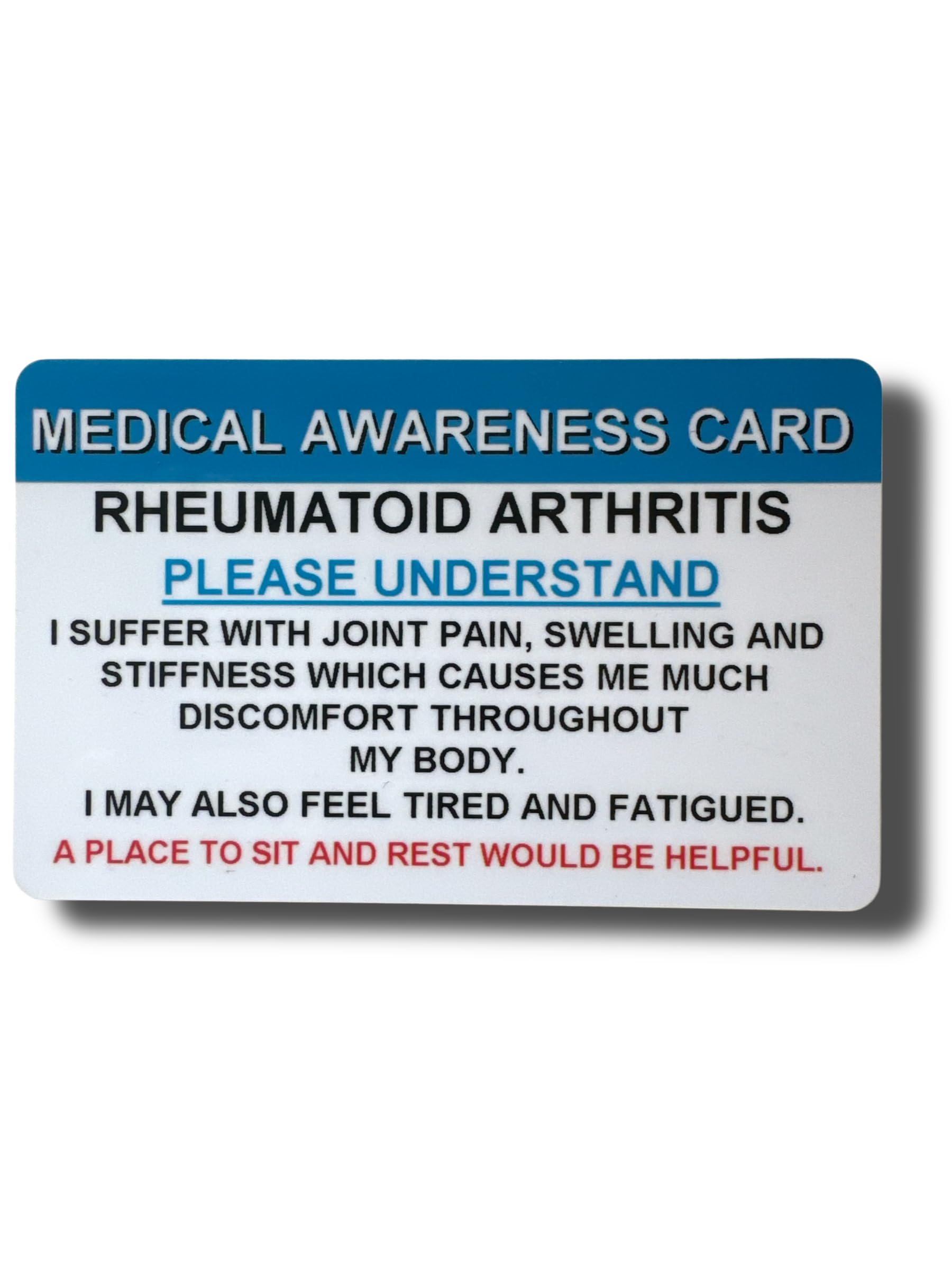 Medical Awareness Information Card (Rheumatoid Arthritis) — image 1