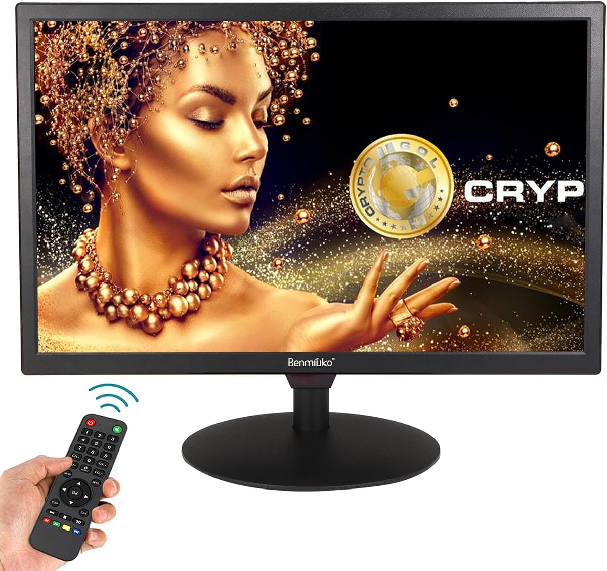 Monitor de cámara de seguridad con pantalla de vigilancia de 24 pulgadas | Interfaz multifuncional BNC, HDMI, VGA, AV, USB, entrada de PC CCTV Monitores LCD para computadora Altavoz incorporado 1920x1080 Full HD
