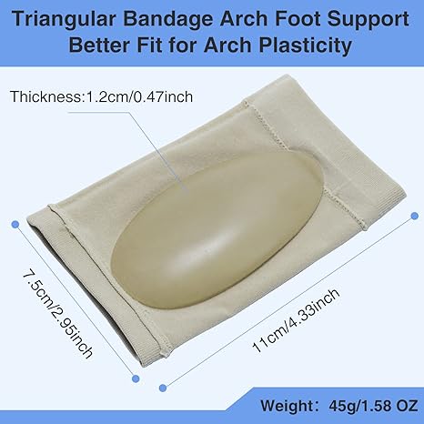Arch Support Sleeves Compression Arch Support Plantar Fasciitis Relief Brace with Gel Pad Inside Metatarsal Foot Arch Supports for Flat Feet Arch and Foot Pain - Men Women (1 Pair Beige)