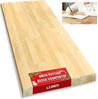 Tábua de corte de bancada de madeira maciça, bancada de bétula, para mesa de madeira faça você mesmo, lavadora, secadora, bancada, bloco de açougueiro, bancada de trabalho para mesa de escritório