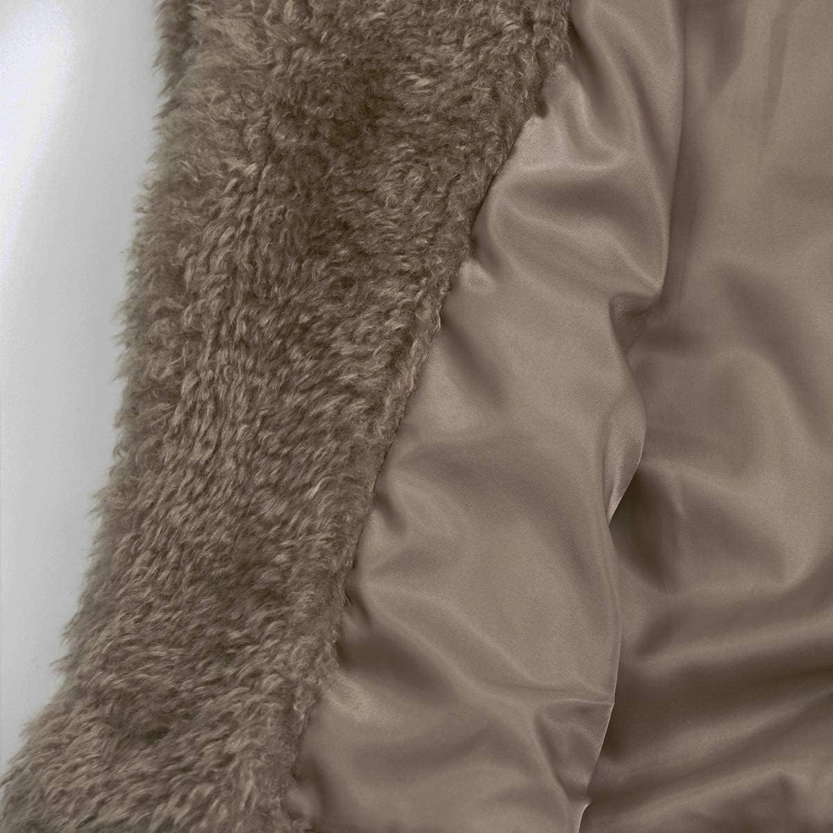 Women Faux Fur Winter Coats Comfort Warm Outerwear Open Front Long Cardigan Overcoat Jacket