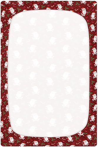 Miniatura 2 de Sábanas de cuna de Papá Noel de Navidad, sábanas ajustables elásticas para cuna para niños y niñas, sábana unisex acogedora para cuna de bebé, 27 x