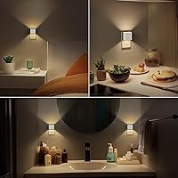 Vista 6 de DORESshop LED Night Lights Plug into Wall [2 Pack], Plug in Nightlight, 3 Level Brightness Adjustable Night Light, Dusk to Dawn Sensor, Nightlights