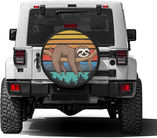 Miniatura 2 de Delerain Sloth - Cubiertas de neumáticos de repuesto para caravana, remolque, SUV, camión y muchos vehículos, cubiertas de rueda protector solar