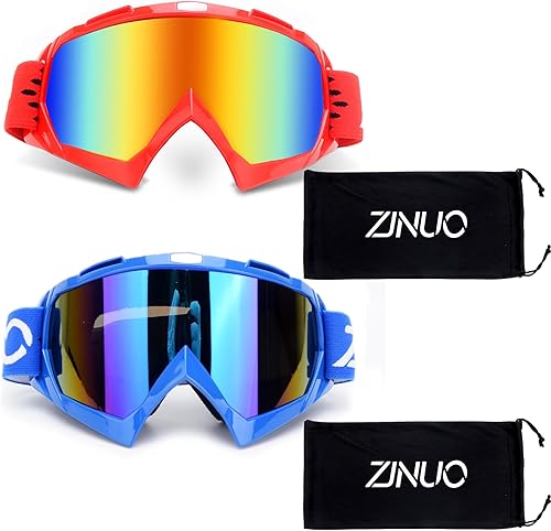 Gafas de motocross, paquete de 2 gafas ATV para motocross, todoterreno, motocicletas, carreras MX UTV