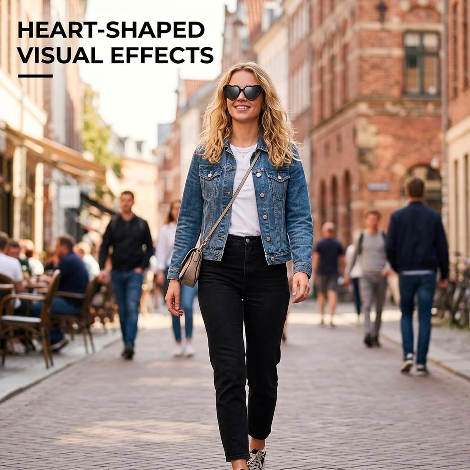 3Pcs Heart Diffraction Glasses, Diffraction Glasses with Heart-Shaped Visual Effects, Heart Shaped Sunglasses for Festival Rave Party Accessories for Women/Men Rave Glassess