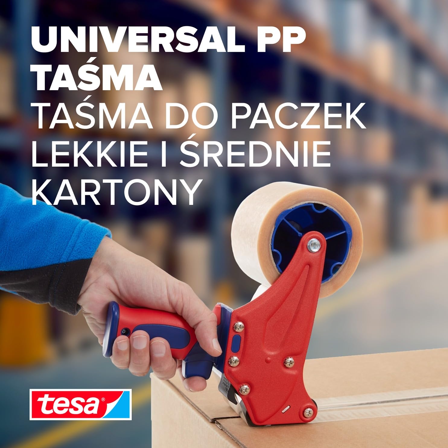 tesa Pack 4024 uniwersalna taśma PP, 36 sztuk, taśma do pakowania z folii PE, taśma wysyłkowa do cichego zwijania, odporna na warunki atmosferyczne i starzenie, przezroczysta, każda 66 m x 5 cm