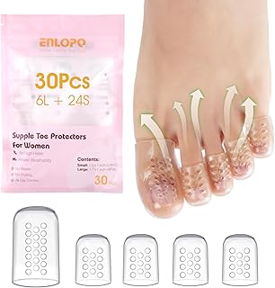 30 Pcs Silicone Toe Protector Women High Heels - Anti-Friction Dual Size Big & Little Toe Covers for Blisters and Pain Relieve - Clear & Breathable Toe Sleeves for All-Day Comfort