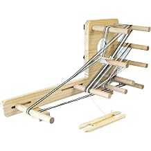 Kerty Inklette Inkle Loom, Wooden Weaving Loom, Portable Starter Loom for Beginners, Ideal for Shoelaces, Belts & Decorative Trims