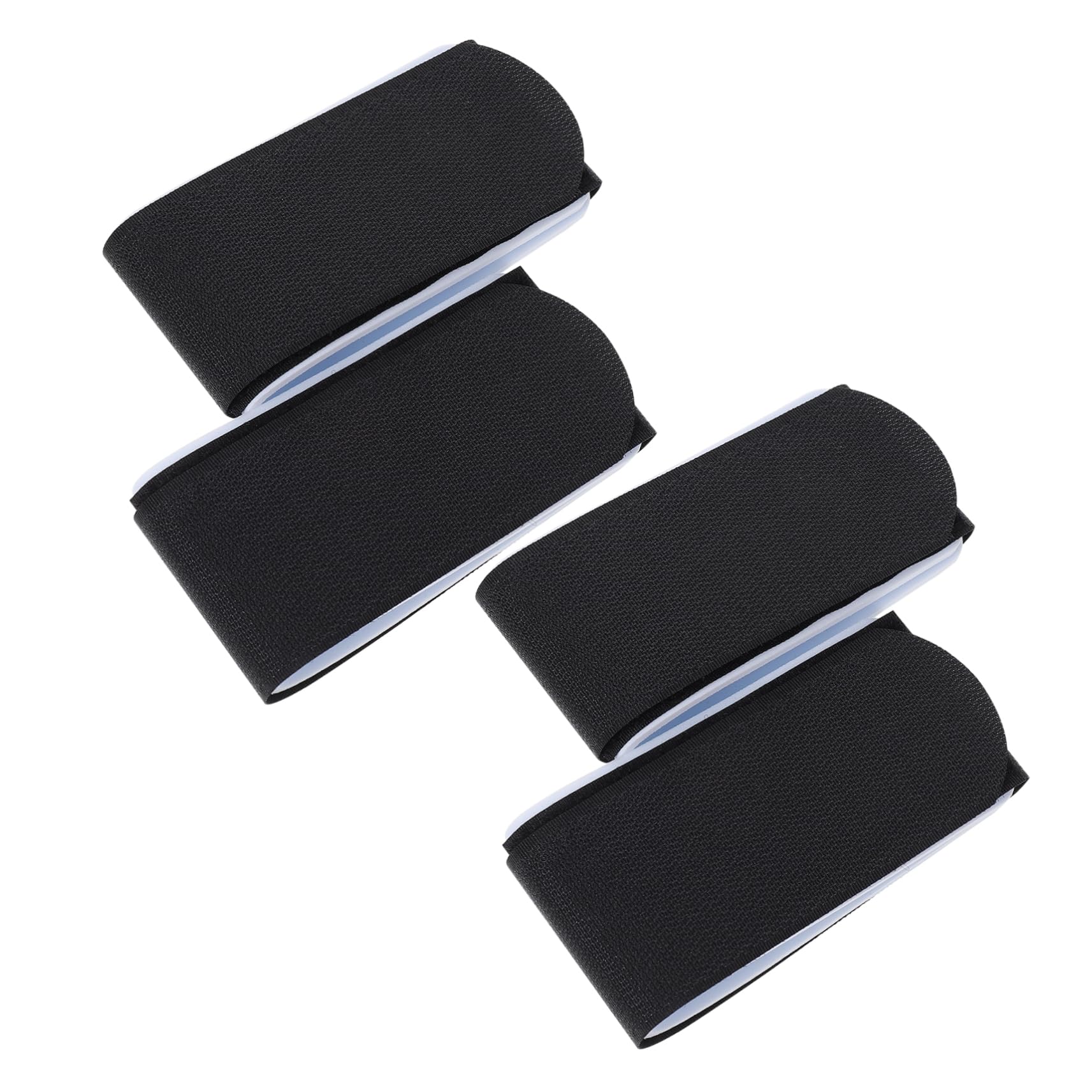 Happyyami 4pcs Ski Strap and Pole Carrier for Skis Black Nylon Fastener for Regular Large