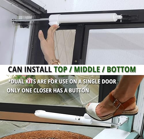 Miniatura 6 de Touch 'n Hold Smooth Sistema cierra puertas, juego doble