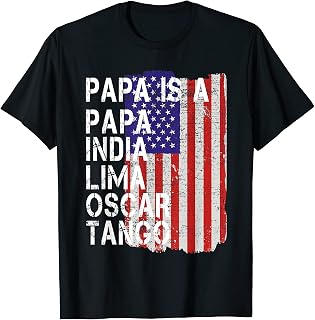 Papa Is A Pilot Phonetic Alphabet P.I.L.O.T. Aviation Plane T-Shirt