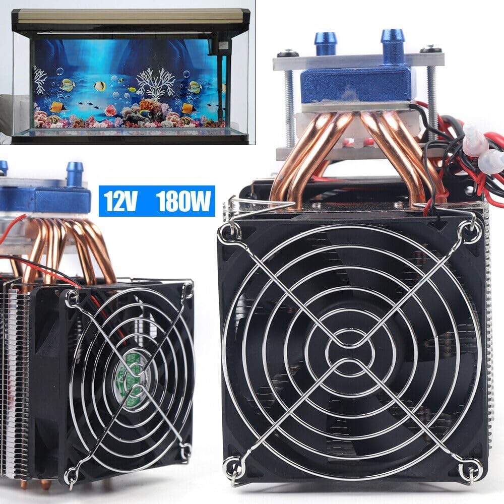 DC 12V Water Chiller Cooler Cooling Machine,180W Thermoelectric Cooler,Aquarium Cooler Portable Fish Tank Chiller for Aquarium 40L Fish Shrimp Tank