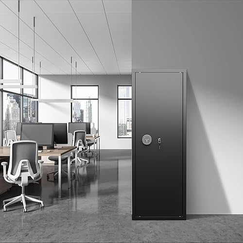 Miniatura 8 de INTERGREAT Caja fuerte para pistola de rifle 10-12 para el hogar y pistolas, cajas fuertes biométricas, escopetas, casillero de huellas dactilares