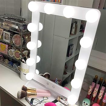 lighted desk mirror