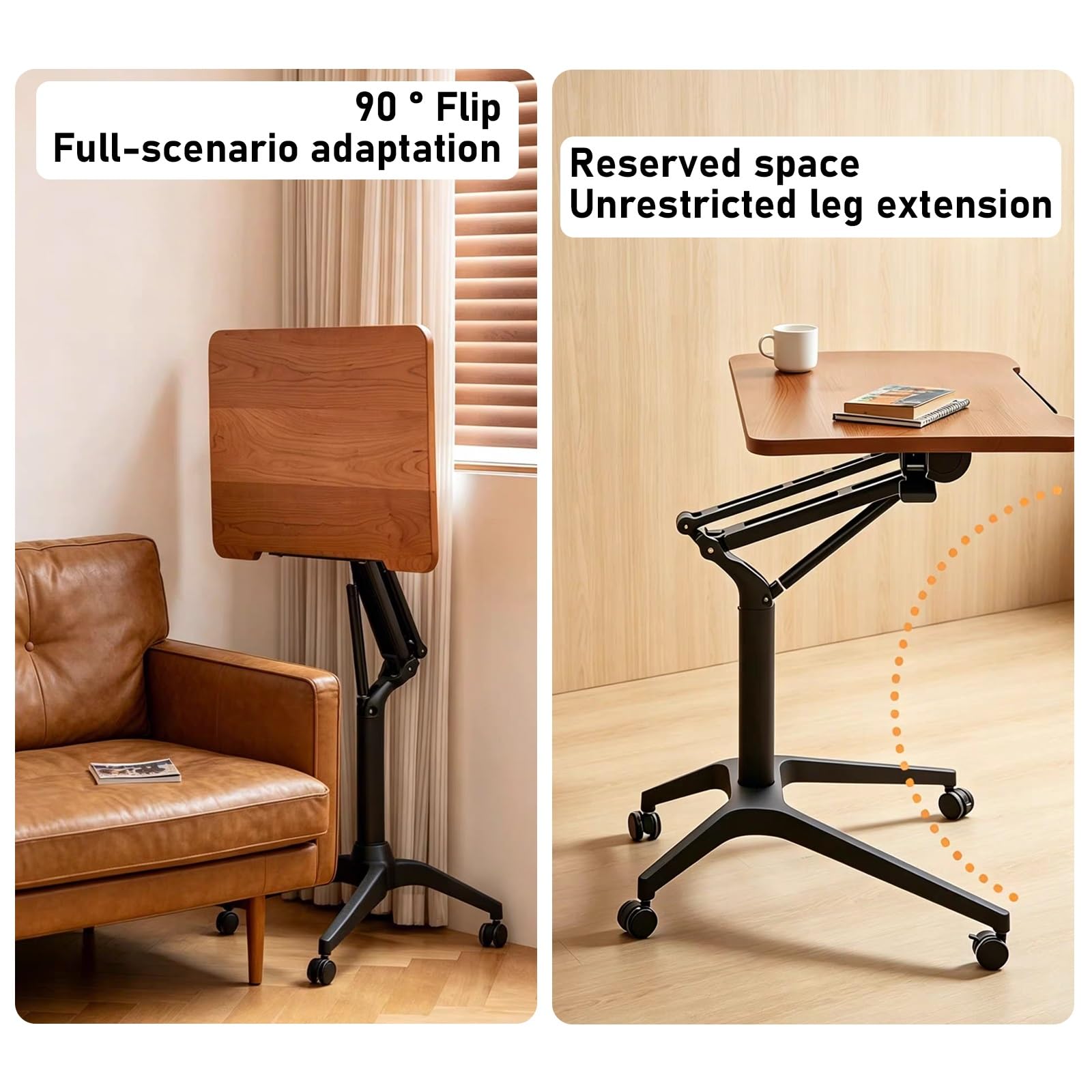 Mesa auxiliar plegable de altura ajustable,Mesa de pie sobre la Cama