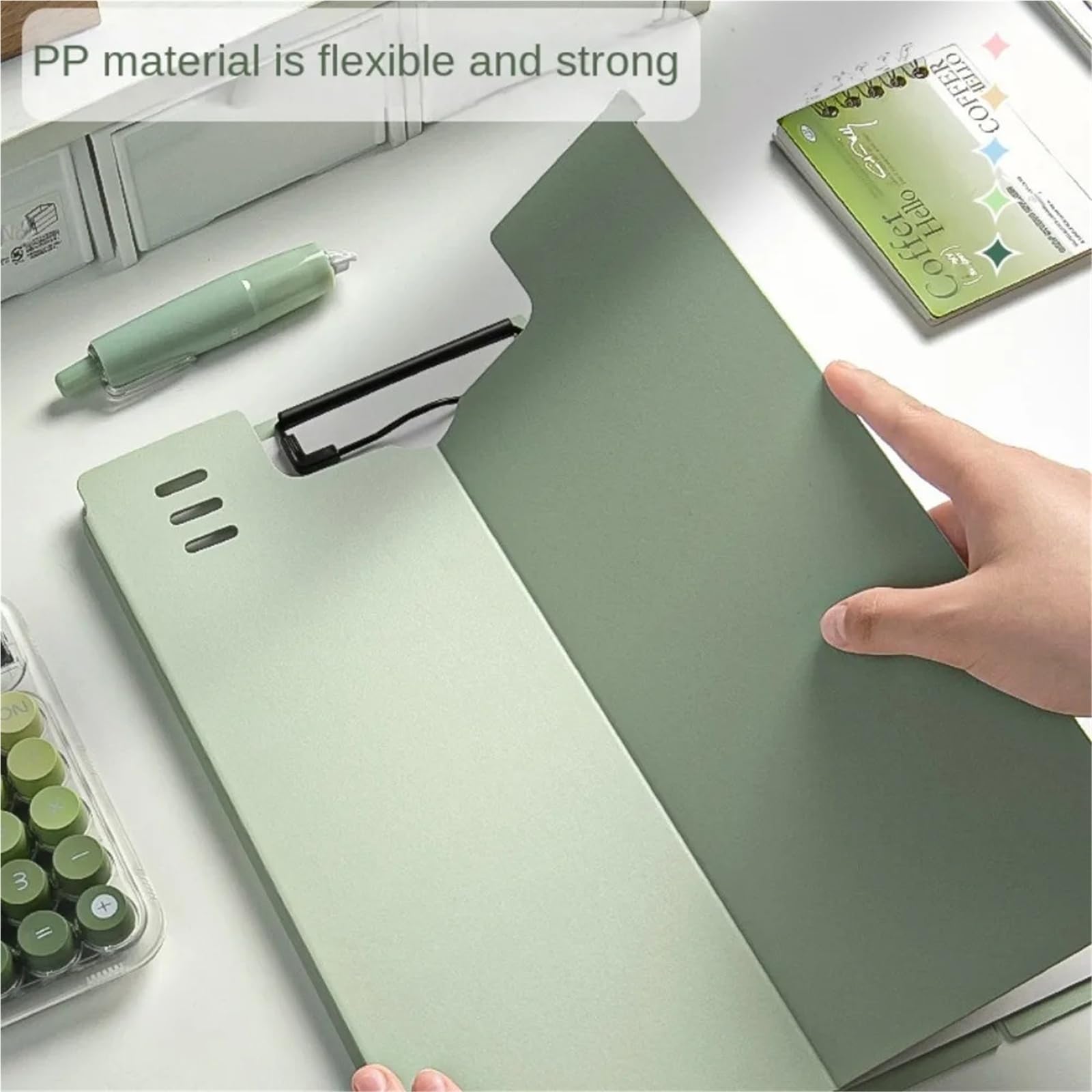 Klips do tablicy z notatkami, Plastikowy notes do pisania, A4, wielokolorowy(Color 2)