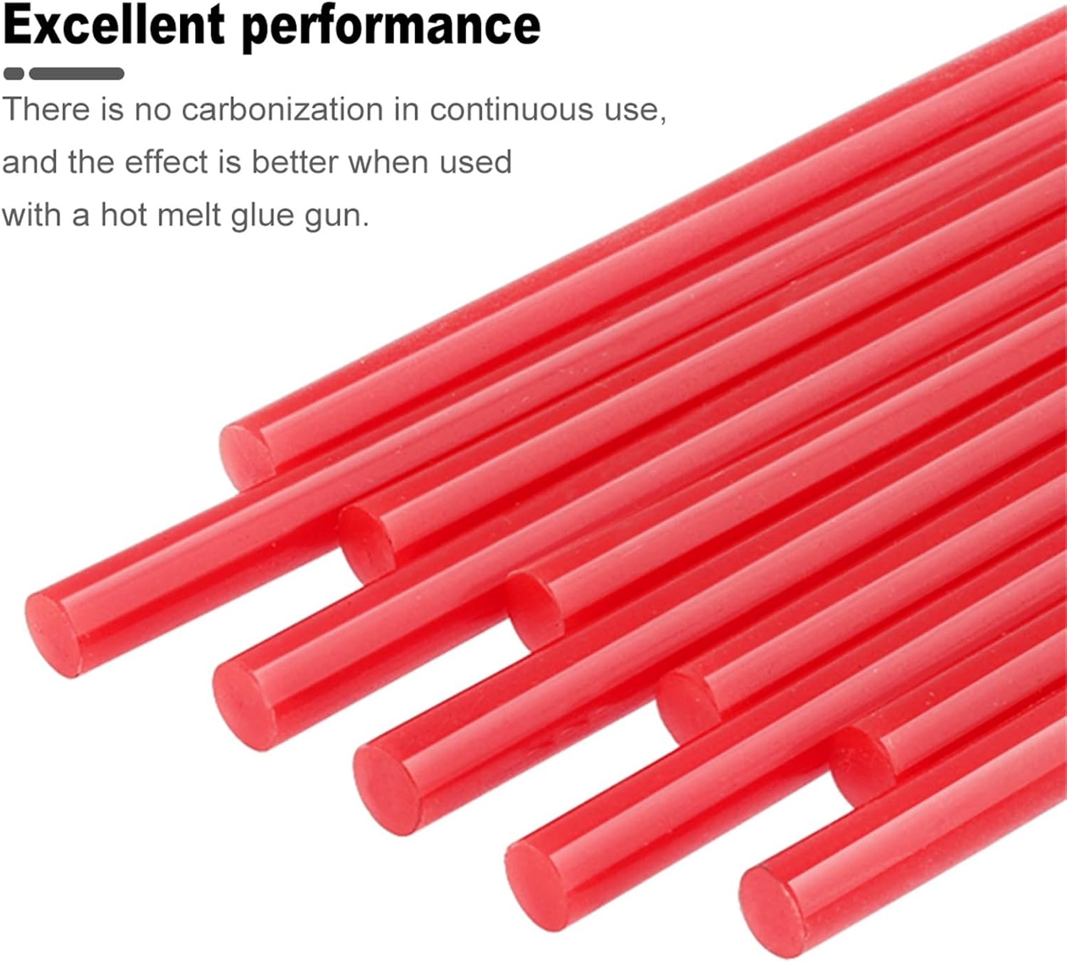 Hot Melt Glue Sticks 100pcs 7mmx100mm Hot Melt Gun Glue Sticks Adhesive DIY Tools for Repair Alloy Accessories(7mmx100mm Red)