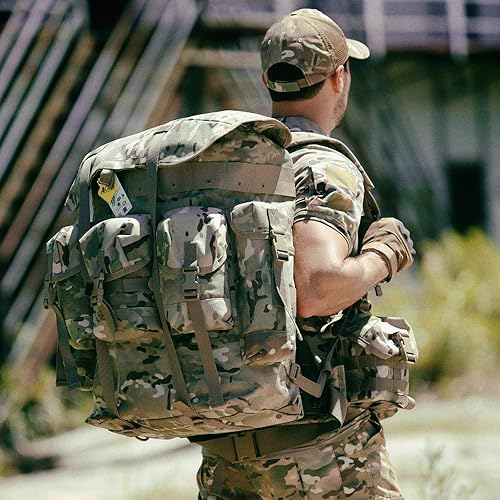 Miniatura 6 de Mochila militar Alice Pack Army Survival Combat Field Mochila con marco Olive Drab. Multicam,Negro,Coyote,MARPAT Woodland,Mt P,ocp,Olive Drab,Sdf