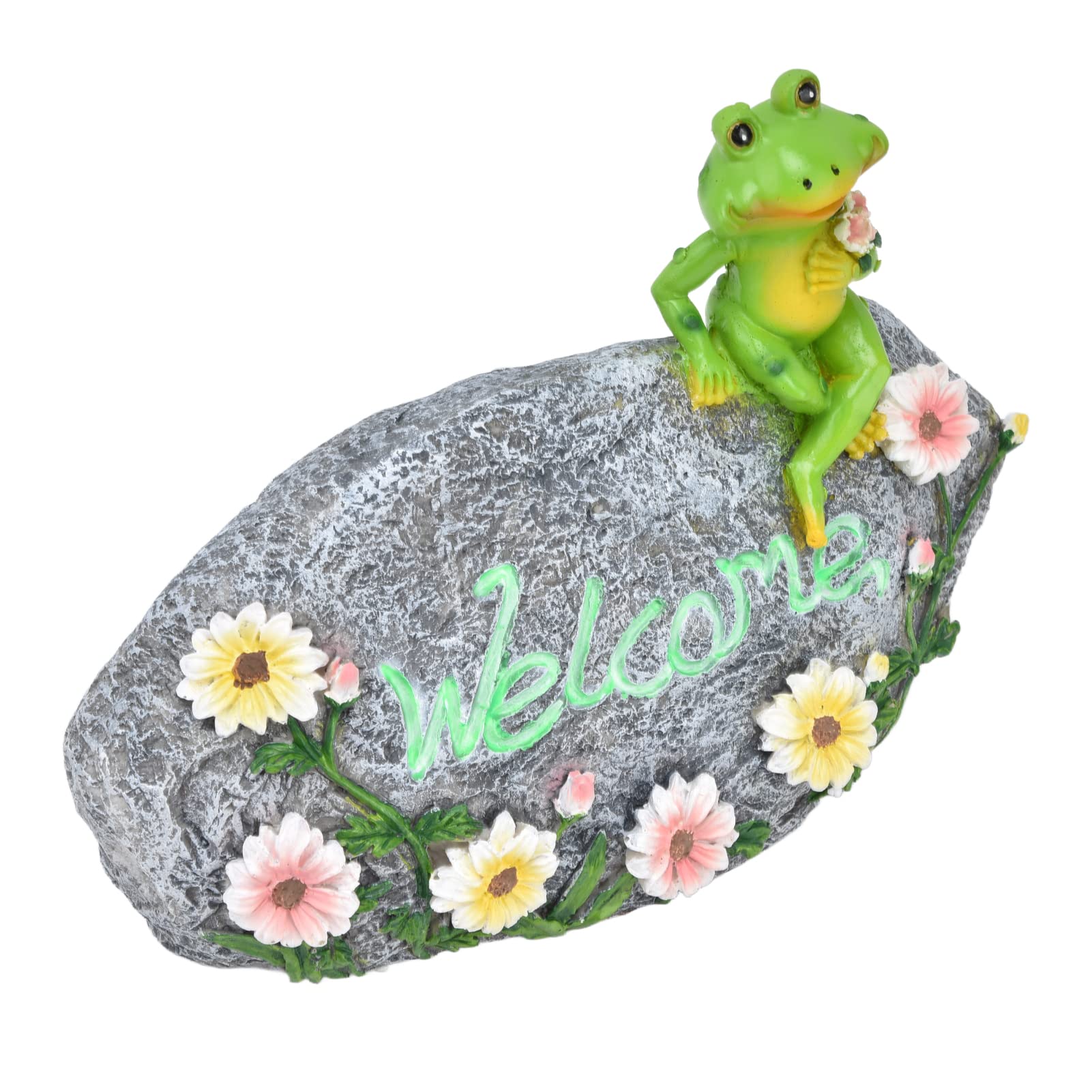 Sculpture grenouille de jardin en résine haute résistance finition sculptée main