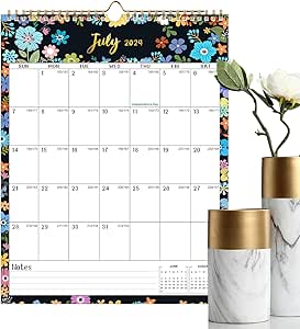 Calendario Da Muro 2025-2026 18 Mesi (Gennaio 2025-Giugno 2026) - Con Adesivi, Formato 12x17 Pollici, Multicolore, Carta Spessa 120GSM