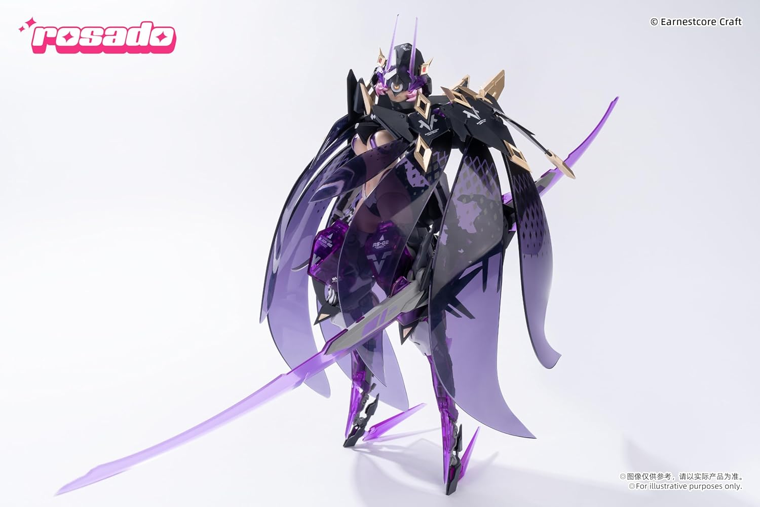 Funtasy Planet Machine Girl Series Finished Model 1/10 Scale Rosa Project No.2 Star Flower Black Iris, Action Figures Model Kits Completed Kit Articulated Figures for Adults
