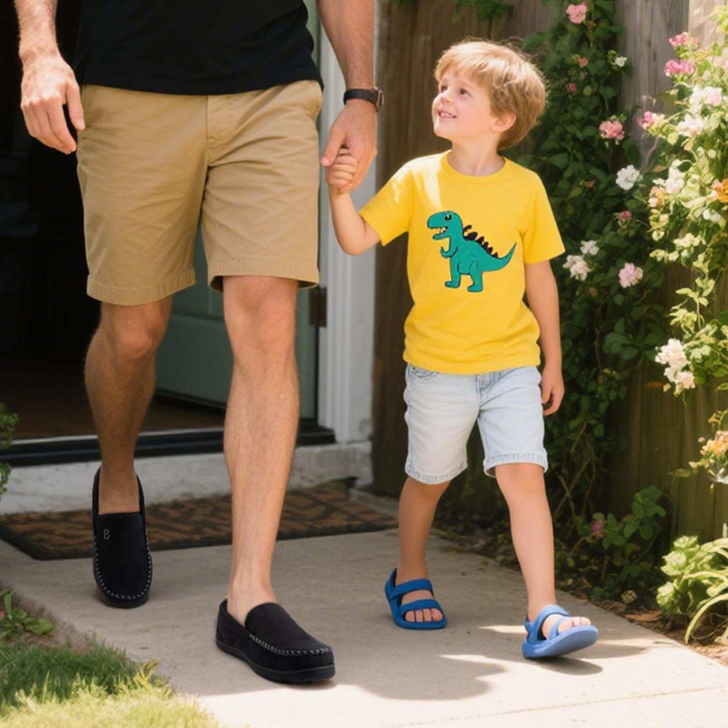 Zizor Men's Moccasin Slippers With Memory Foam, House Shoes for Indoor Outdoor - Image 2