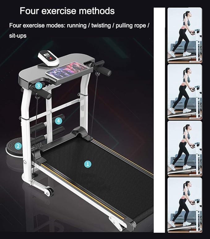 Caminadora Plegable Silenciosa con Pantalla LED y Bluetooth, 3 Inclinaciones miniatura 2