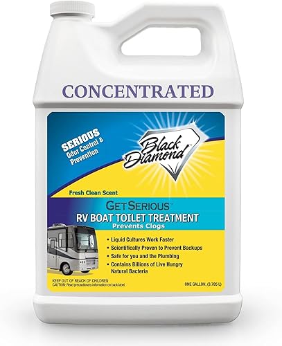 Black Diamond Stoneworks Obtén serio tratamiento y desodorante para tanque de retención química de RV, barco, cámper. Funciona más rápido que las