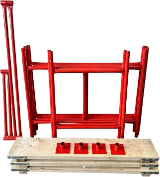 Scaffolding Tower with Scaffolding Boards 3.5 Meters 11'6" Working Height 4x2'6 Base Size. Steel & Polyester Powder Coated PPC High Quality Durable Finish.