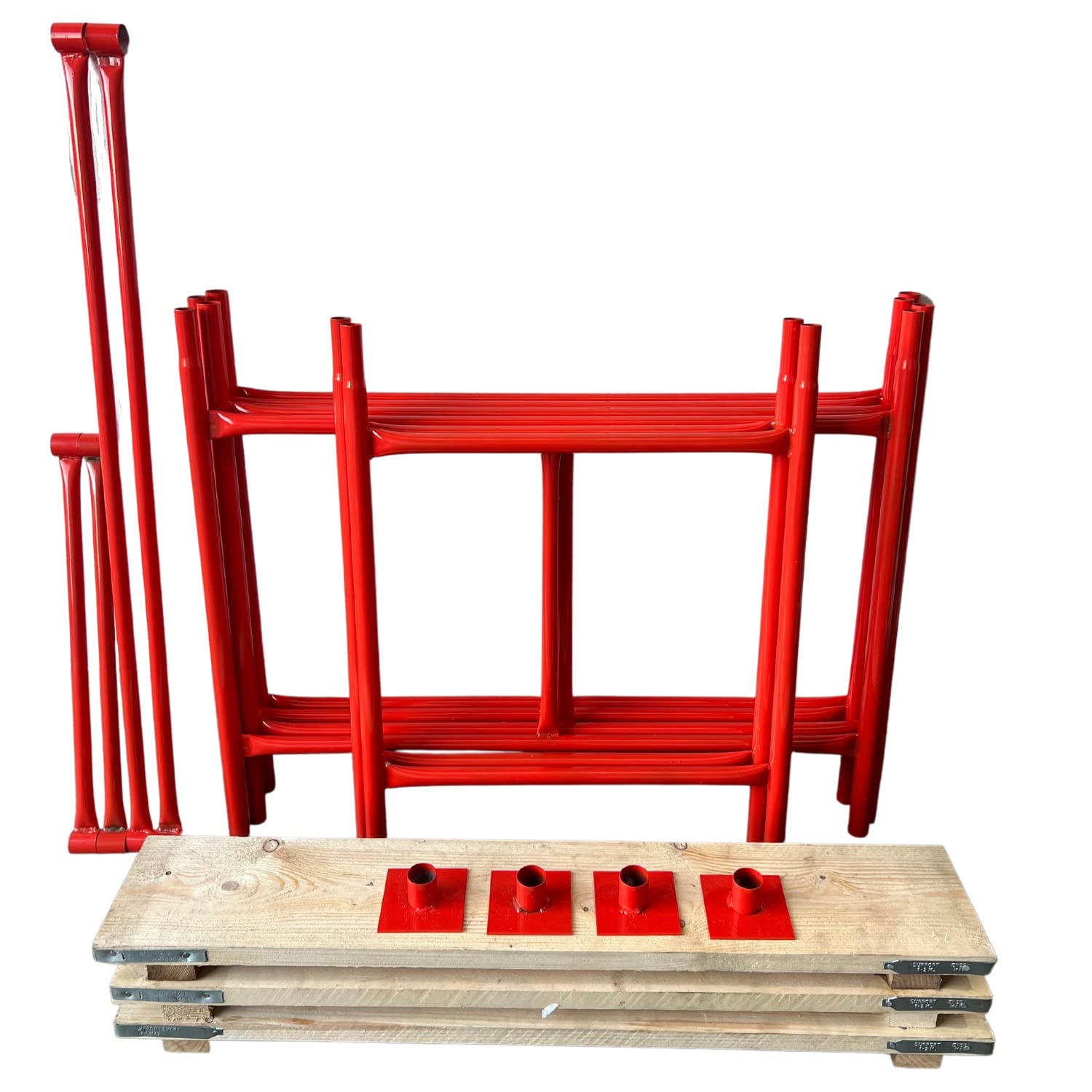 Scaffolding Tower with Scaffolding Boards 3.5 Meters (11'6") Working Height 4x2'6 Base Size. Steel & Polyester Powder Coated (PPC) High Quality Durable Finish.