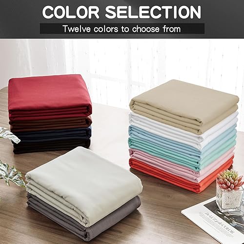 Miniatura 6 de Sábanas encimeras tamaño matrimonial, solo 2 unidades, sábanas planas de calidad de hotel, microfibra cepillada, ultra suaves y transpirables, sin